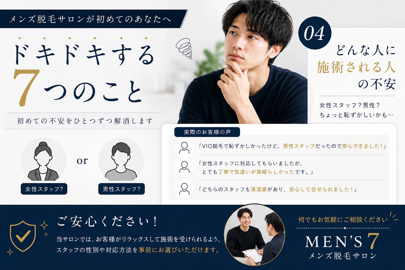 どんな人に施術されるのか不安