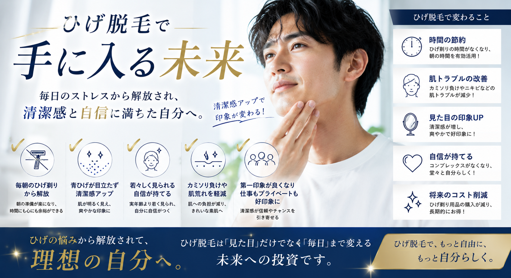 ひげ脱毛で手に入る未来