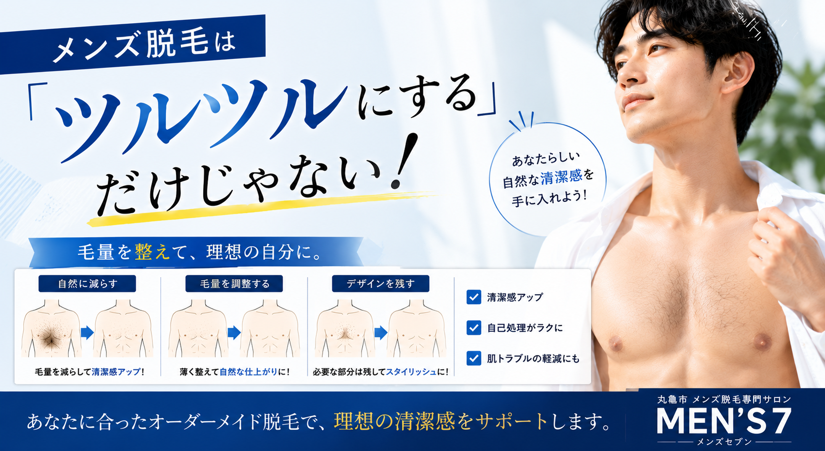 メンズ脱毛は「ツルツルにする」だけじゃない!