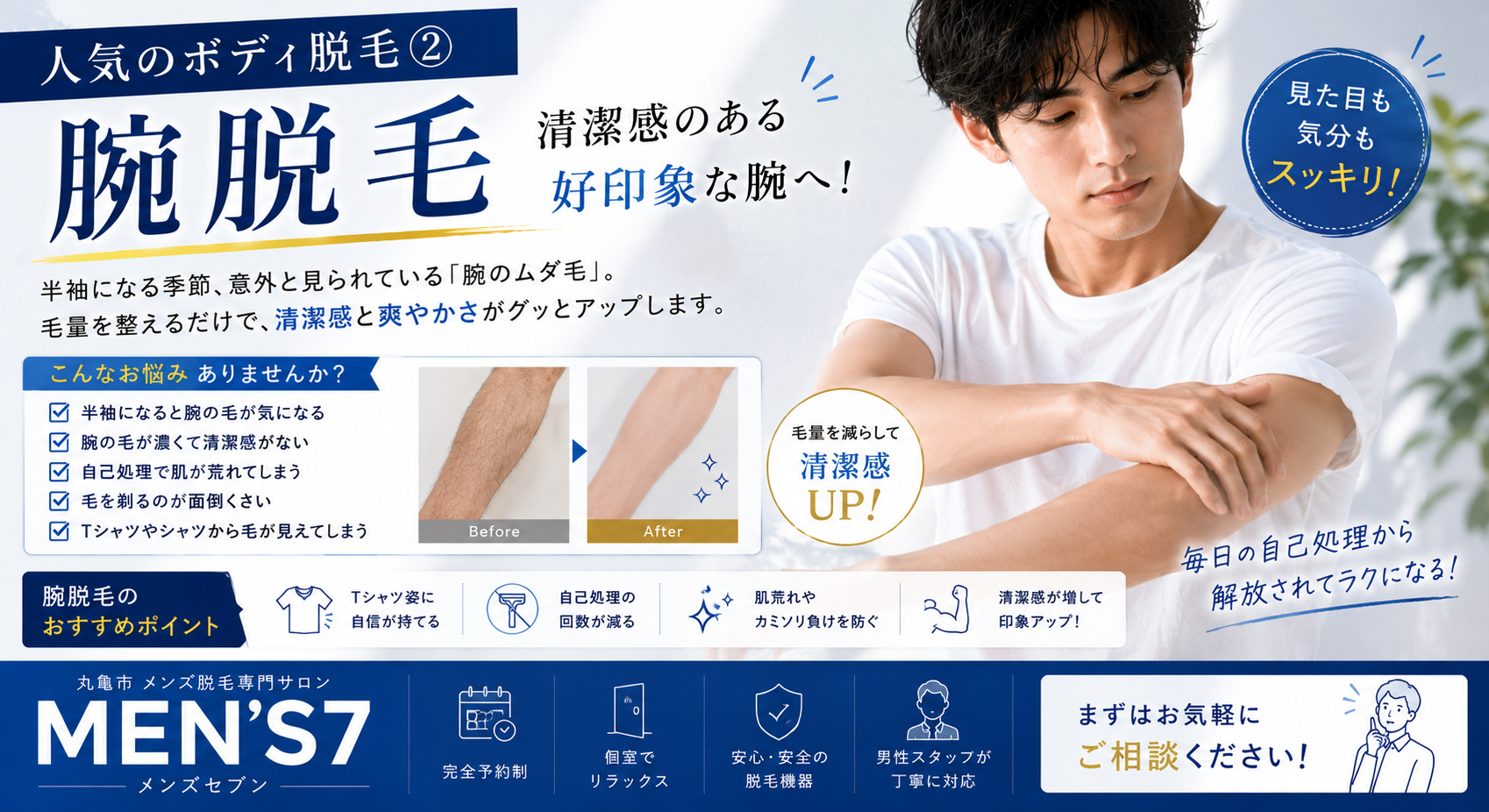 人気のボディ脱毛② 腕脱毛