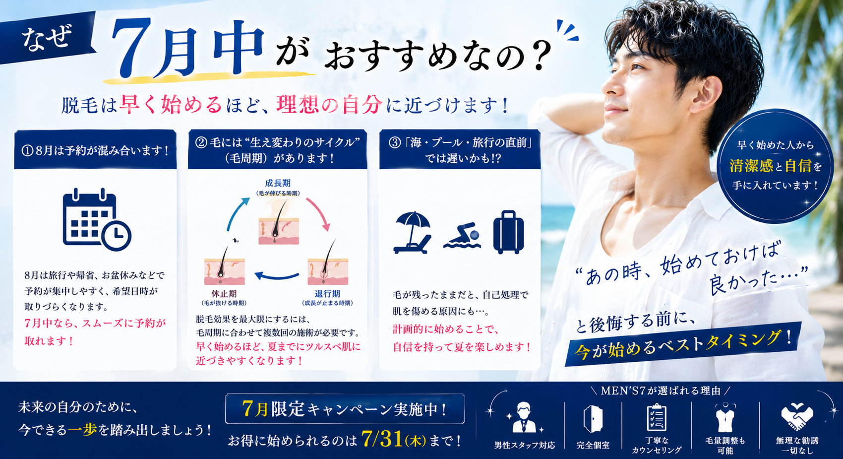 なぜ7月中がおすすめなの？