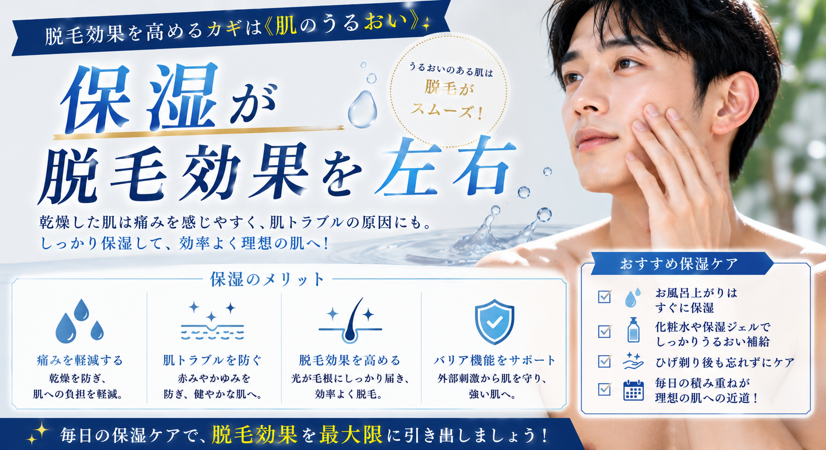 保湿が脱毛効果を左右