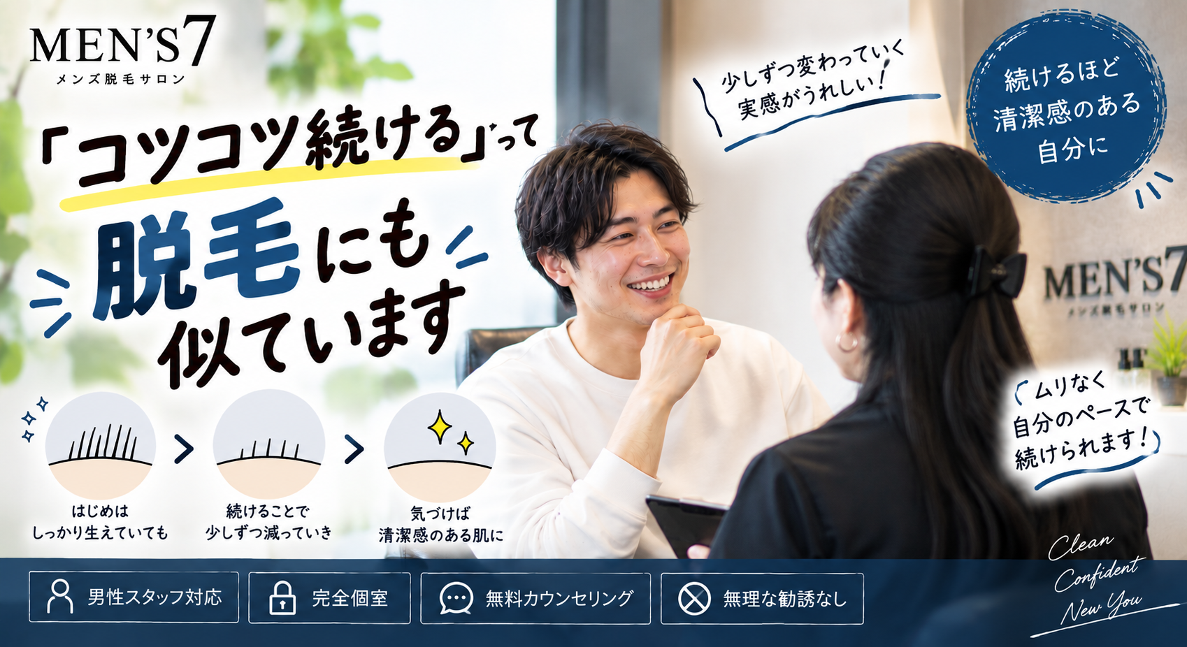 「コツコツ続ける」って脱毛にも似ています