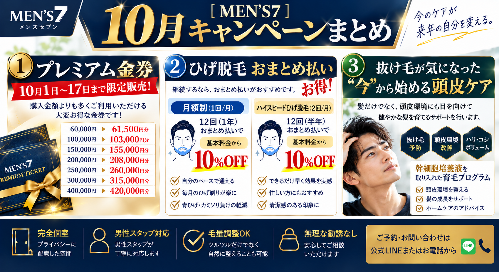 【MEN'S7 10月キャンペーンまとめ】